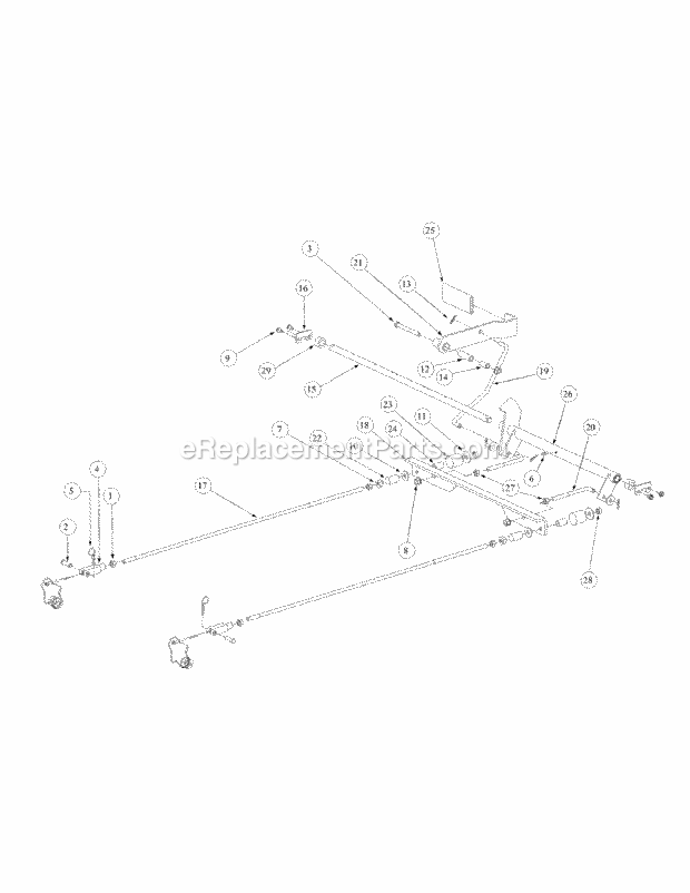 Brake Assembly Diagram and Parts List for M48-KW 53AB5DAV150 Cub Cadet Sprayer